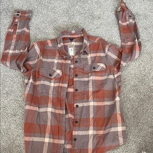Patagonia Earth-Tone Plaid Shirt